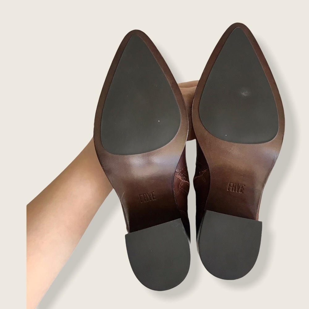 Frye Flynn Brown Zip Fall/Winter Ankle Booties - Picture 15 of 16